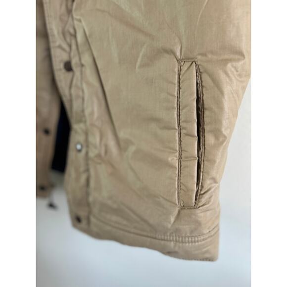 Natural High Down Outerwear Vintage Down Puffer Blue Tan Large - Picture 4 of 8